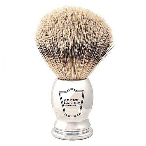 CHST Parker Chrome Handle Silvertip Badger Brush Parker Shave Brushes