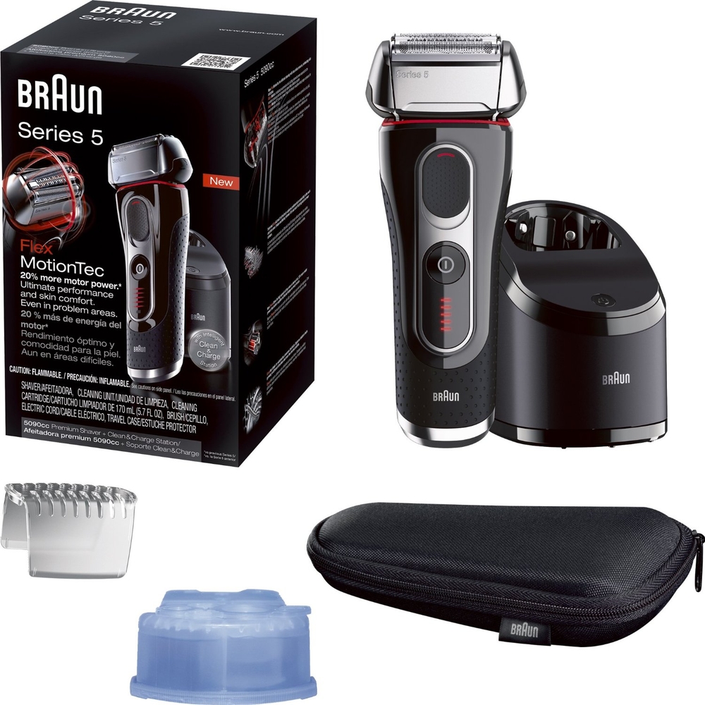 Braun Series 5 5090cc Electric Shaver With Cleaning Stand Braun Shavers