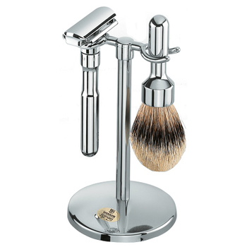 4301 Merkur 3pc Futur Shave Set Brushed Chrome