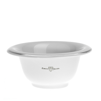 RN11 Jagger White Porcelain Shaving Bowl Silver Rim