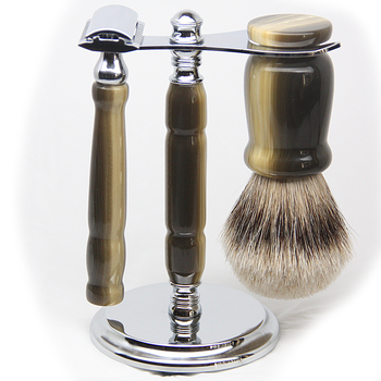 Imitation Horn 3-piece Shaving Set