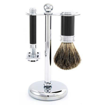 S81M8611 Jagger Black & Chrome DE Shaving Set
