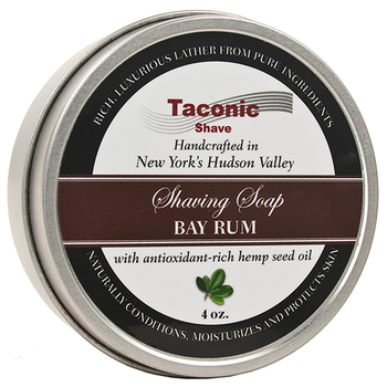 Taconic Bay Rum Shaving Soap with Hemp Seed Oil